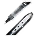 VISION ELITE Hybrid Gel Pen, Stick, Extra-Fine 0.5 mm, Black Ink, Black/Clear Barrel