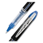 VISION ELITE Hybrid Gel Pen, Stick, Extra-Fine 0.5 mm, Blue Ink, Black/Blue/Clear Barrel