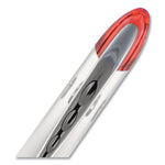 VISION ELITE Hybrid Gel Pen, Stick, Bold 0.8 mm, Red Ink, White/Red/Clear Barrel