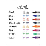 VISION ELITE Hybrid Gel Pen, Stick, Bold 0.8 mm, Red Ink, White/Red/Clear Barrel