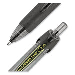 Power Tank RT Ballpoint Pen, Retractable, Bold 1 mm, Black Ink, Smoke/Black Barrel, Dozen