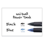 Power Tank RT Ballpoint Pen, Retractable, Bold 1 mm, Blue Ink, Translucent Blue/Black Barrel, Dozen