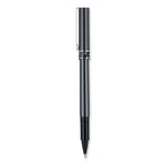 Deluxe Roller Ball Pen, Stick, Extra-Fine 0.5 mm, Black Ink, Metallic Gray/Black Barrel, Dozen