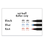 Deluxe Roller Ball Pen, Stick, Extra-Fine 0.5 mm, Black Ink, Metallic Gray/Black Barrel, Dozen