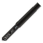 ONYX Roller Ball Pen, Stick, Extra-Fine 0.5 mm, Blue Ink, Black/Blue Barrel, Dozen