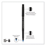 ONYX Roller Ball Pen, Stick, Extra-Fine 0.5 mm, Blue Ink, Black/Blue Barrel, Dozen