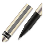 Deluxe Roller Ball Pen, Stick, Fine 0.7 mm, Black Ink, Champagne/Black Barrel, Dozen