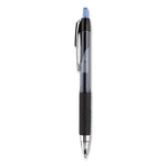 Signo 207 Gel Pen, Retractable, Fine 0.5 mm, Blue Ink, Smoke/Black/Blue Barrel, Dozen