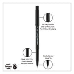 ONYX Roller Ball Pen, Stick, Fine 0.7 mm, Black Ink, Black Barrel, Dozen