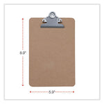 Hardboard Clipboard, 0.75" Clip Capacity, Holds 5 x 8 Sheets, Brown, 3/Pack