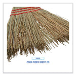 Corn Fiber Lobby/Toy Broom, Corn Fiber Bristles, 39" Overall Length, Red