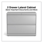 Lateral File, 2 Legal/Letter-Size File Drawers, Light Gray, 36" x 18.63" x 28"