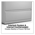 Lateral File, 2 Legal/Letter-Size File Drawers, Light Gray, 36" x 18.63" x 28"