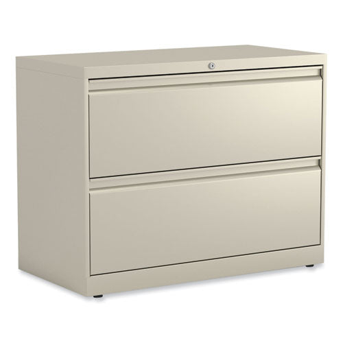 Lateral File, 2 Legal/Letter-Size File Drawers, Putty, 36" x 18.63" x 28"