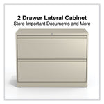 Lateral File, 2 Legal/Letter-Size File Drawers, Putty, 36" x 18.63" x 28"