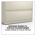 Lateral File, 2 Legal/Letter-Size File Drawers, Putty, 36" x 18.63" x 28"