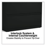 Lateral File, 3 Legal/Letter/A4/A5-Size File Drawers, Black, 36" x 18.63" x 40.25"