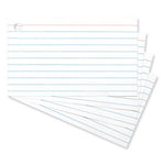 Ring Index Cards, Ruled, 3 x 5, White, 100/Pack