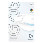 G705 Wireless Gaming Mouse, 2.4 GHz Frequency/33 ft Wireless Range, Right Hand Use, White