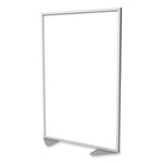 Floor Partition with Aluminum Frame, 48.06 x 2.04 x 53.86, White