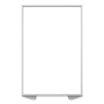 Floor Partition with Aluminum Frame, 48.06 x 2.04 x 71.86, White