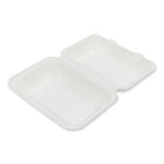 Bagasse PFAS-Free Food Containers, 1-Compartment, 6 x 9 x 3.03, White, Bamboo/Sugarcane, 250/Carton