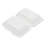 Bagasse PFAS-Free Food Containers, 1-Compartment, 6 x 9 x 3.03, White, Bamboo/Sugarcane, 250/Carton