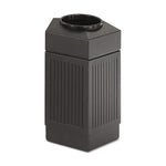 Canmeleon Indoor/Outdoor Pentagon Receptacle, 30 gal, Polyethylene, Black