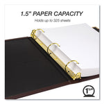 Classic Collection Ring Binder, 3 Rings, 1.5" Capacity, 11 x 8.5, Burgundy