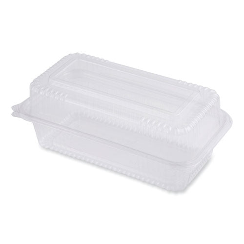 PLA Hinged Clamshells, 23 oz, 4.9 x 9 x 3.5, Clear, Plastic, 200/Carton