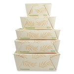 No Tree Folded Takeout Containers, 26 oz, 4.2 x 5.2 x 2.5, Natural, Sugarcane, 450/Carton