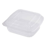 PLA Hinged Clamshells, 46 oz, 8.3 x 8.6 x 3.1, Clear, Plastic, 300/Carton