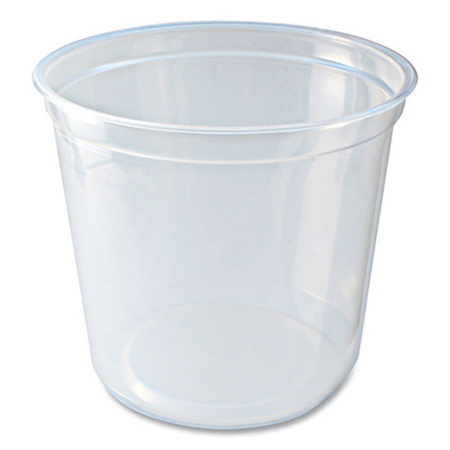 Microwavable Deli Containers, 24 oz, 4.6 Diameter x 4.1 h, Clear, Plastic, 500/Carton