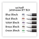 Jetstream Retractable Hybrid Gel Pen, 1 mm, Assorted Ink and Barrel Colors, 5/Pack