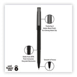 Roller Ball Pen, Stick, Extra-Fine 0.5 mm, Black Ink, Black Matte Barrel, Dozen