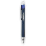 Jetstream Retractable Hybrid Gel Pen, Bold 1 mm, Blue Ink, Black/Silver/Blue Barrel