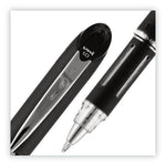 Jetstream Stick Hybrid Gel Pen, Bold 1 mm, Black Ink, Black/Silver Barrel