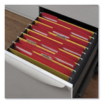 Deluxe Reinforced Top Tab Fastener Folders, 0.75" Expansion, 2 Fasteners, Letter Size, Red Exterior, 50/Box