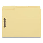 Deluxe Reinforced Top Tab Fastener Folders, 0.75" Expansion, 2 Fasteners, Letter Size, Yellow Exterior, 50/Box