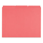 Reinforced Top-Tab File Folders, 1/3-Cut Tabs: Assorted, Letter Size, 1" Expansion, Red, 100/Box