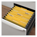 Reinforced Top-Tab File Folders, 1/3-Cut Tabs: Assorted, Letter Size, 1" Expansion, Yellow, 100/Box