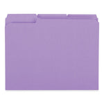 Reinforced Top-Tab File Folders, 1/3-Cut Tabs: Assorted, Letter Size, 1" Expansion, Violet, 100/Box