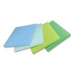 100% Recycled Paper Super Sticky Notes, 3" x 3", Oasis, 70 Sheets/Pad, 24 Pads/Pack