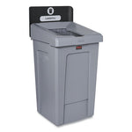 Slim Jim Recycling Station 1-Stream, Landfill Recycling Station, 33 gal, Resin, Gray