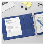 Slant D-Ring View Binder, 3 Rings, 1.5" Capacity, 11 x 8.5, Navy Blue