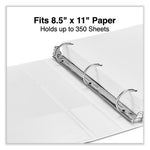 Slant D-Ring View Binder, 3 Rings, 1.5" Capacity, 11 x 8.5, White