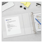 Slant D-Ring View Binder, 3 Rings, 2" Capacity, 11 x 8.5, White, 4/Pack