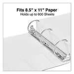 Slant D-Ring View Binder, 3 Rings, 3" Capacity, 11 x 8.5, White