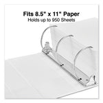 Slant D-Ring View Binder, 3 Rings, 5" Capacity, 11 x 8.5, White