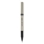 Deluxe Roller Ball Pen, Stick, Fine 0.7 mm, Black Ink, Champagne/Black Barrel, Dozen